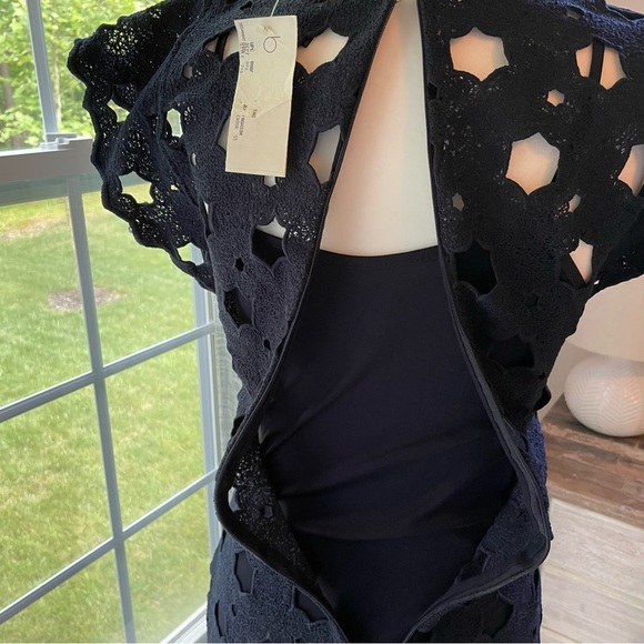 Aqua Eyelet Cutout Dress - Picture 4 of 8